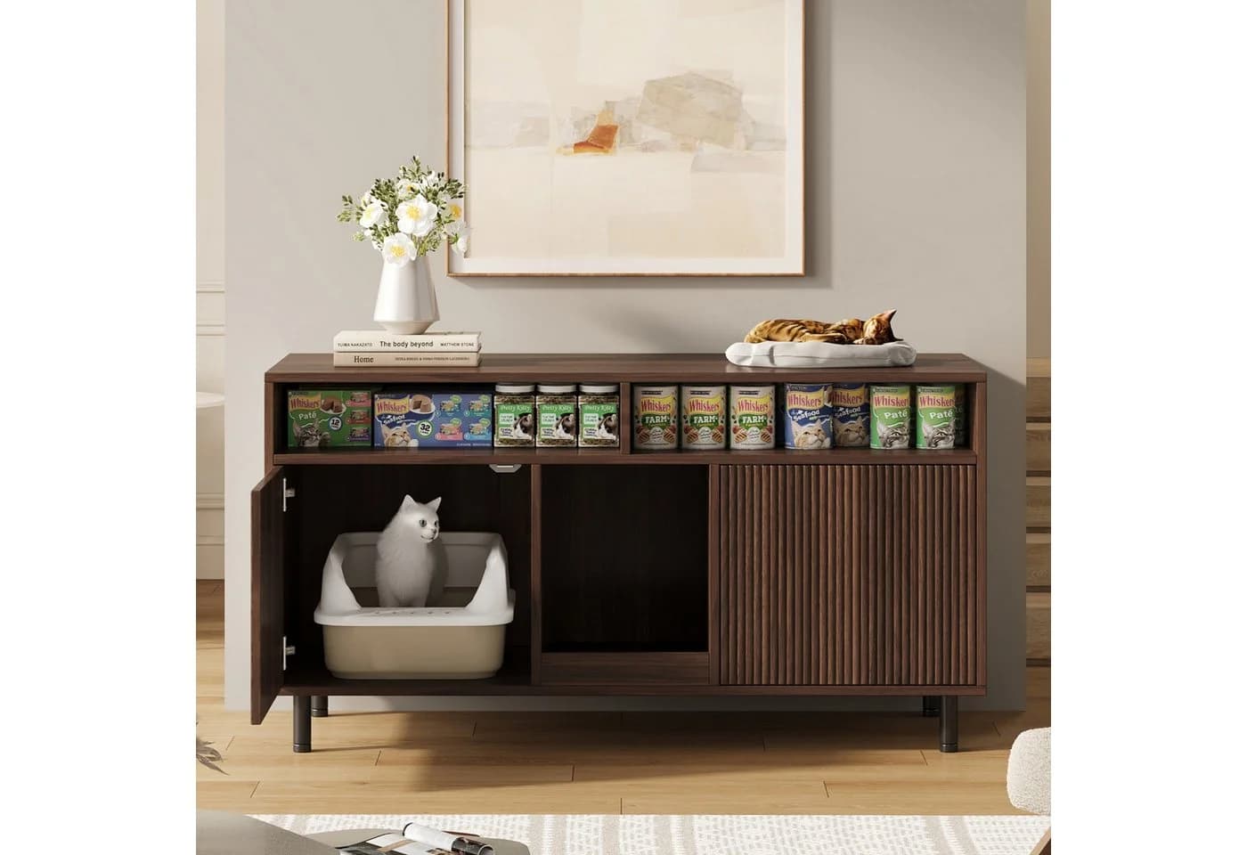 Flieks Mehrzweckschrank mit Sandauffangmatte Nussbaum - Bild 2