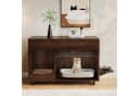 Flieks Katzentoilettenschrank mit Rollen Acryltür Nussbaum Bild 1