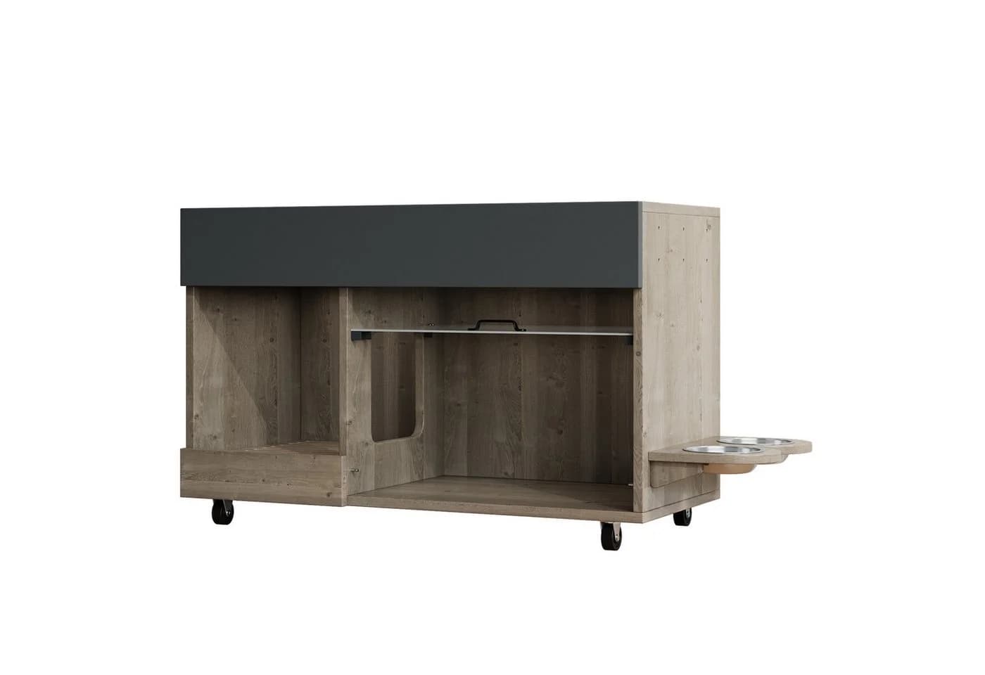 Flieks Katzenkloschrank mit Rollen Holzoptik - Bild 4