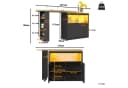 Flieks Bartisch 360° drehbar LED-Beleuchtung Glas-Schiebetüren Schwarz Bild 5