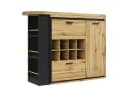 Flieks Bartisch 360° drehbar Esstisch & Mehrzweckschrank mit Weinregal Holzoptik Bild 4