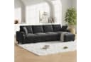 Flieks Ecksofa 4-Sitzer Grau Chenille mit USB, Typ-C & Bettkasten Bild 4