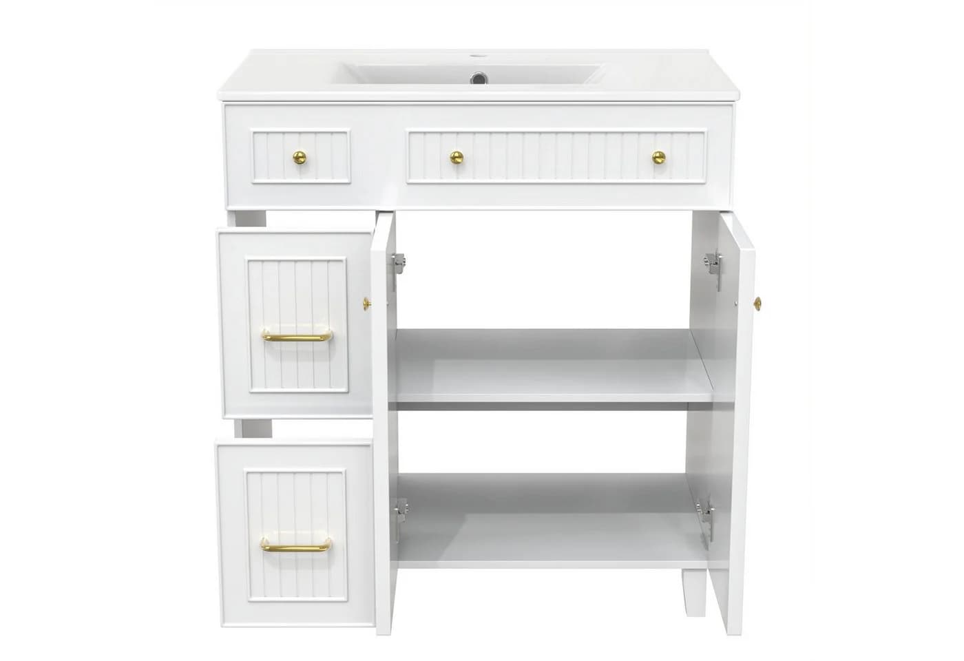 Flieks Waschtisch Waschbeckenunterschrank mit Waschbecken - Bild 5
