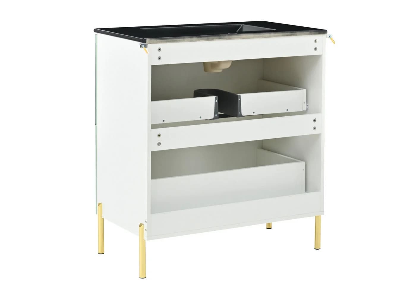 Flieks Waschtischunterschrank Grün mit Keramik-Waschbecken - Bild 5