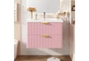 Flieks Waschtisch Waschbeckenunterschrank mit Waschbecken Waschplatz Rosa Bild 3