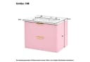 Flieks Waschtisch Waschbeckenunterschrank mit Waschbecken Waschplatz Rosa Bild 5