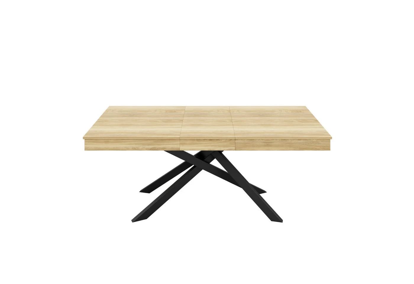 Flieks Esstisch ausziehbarer Küchentisch 140-180cm Holzoptik Natur - Bild 3