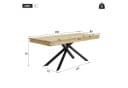 Flieks Esstisch ausziehbarer Küchentisch 140-180cm Holzoptik Natur Bild 4