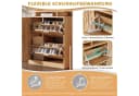 Flieks Garderoben-Set Garderobe mit 1 Spiegel, 4 Haken, Schuhschrank, Sitzbank in Holzoptik Bild 5