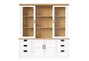 Flieks Küchenbuffet Hochschrank Weiß mit Glastüren & Schubladen Bild 4
