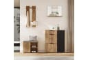 Flieks Garderoben-Set Garderobe mit Spiegel, 2 Haken, Schuhschrank und Sitzbank Bild 1