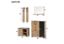 Flieks Garderoben-Set Garderobe mit Spiegel, 2 Haken, Schuhschrank und Sitzbank Bild 5