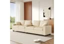 Merax 4-Sitzer Cord Sofa Beige/Grau mit USB & USB-C Bild 3