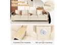 Merax 4-Sitzer Cord Sofa Beige/Grau mit USB & USB-C Bild 5