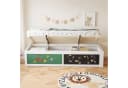Merax Kinderbett 90x200 mit Bettkasten und Kreativtafel Weiß/Grau Bild 3
