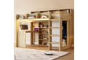 Merax Hochbett mit LED-Licht und Steckdose, in Holzoptik Bild 2