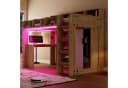 Merax Hochbett mit LED-Licht und Steckdose, in Holzoptik Bild 4