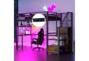Merax Metall-Hochbett 90x200cm mit LED-Licht & Steckdosen Bild 2
