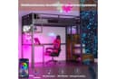 Merax Metall-Hochbett 90x200cm mit LED-Licht & Steckdosen Bild 4