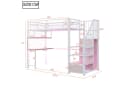 Merax Hochbett 90×200 cm mit LED-Licht & Steckdosen Bild 5