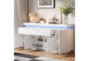 Merax Sideboard Hochglanz Weiß LED-Beleuchtung Bild 1