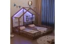 Merax Kinderbett 90x200cm LED-Licht Hausdesign Doppelbett Sicherheitsgeländer Bild 3