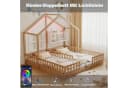 Merax Kinderbett 90x200cm LED-Licht Hausdesign Doppelbett Sicherheitsgeländer Bild 5