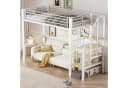 Merax Hochbett 90x200cm Metallbett mit Treppe und großem Stauraum Bild 3