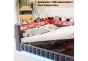Merax Daybett mit LED-Beleuchtung und USB-Ladeanschlüssen Jugendbett Kinderbett Einzelbett Sofabett aus Samtstoff Bild 5
