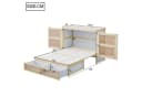 Merax Schrankbett 140x200cm Rattanfront Bild 5