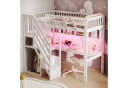 Merax Hochbett mit LED-Beleuchtung und USB-Anschluss Kinderbett 90x200cm Bild 1