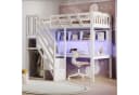 Merax Hochbett mit LED-Beleuchtung und USB-Anschluss Kinderbett 90x200cm Bild 2