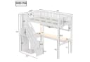 Merax Hochbett mit LED-Beleuchtung und USB-Anschluss Kinderbett 90x200cm Bild 5