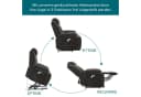 Merax Massagesessel mit 8-Punkt-Massagefunktion, Fernsehsessel mit USB-Anschluss, Relaxsessel mit Heizfunktion & Hebefunktion, Staufach & Seitentaschen Bild 4