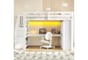 Merax Hochbett 140x200cm mit LED-Beleuchtung und USB Bild 3