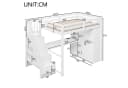 Merax Hochbett 140x200cm mit LED-Beleuchtung und USB Bild 4