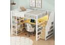 Merax Hochbett 140x200cm mit LED-Licht und USB-Ladestation Bild 3