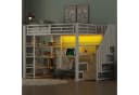 Merax Hochbett 140x200cm mit LED-Licht und USB-Ladestation Bild 4