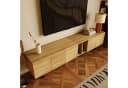 Merax Lowboard TV-Schrank mit Eisenrahmen und geschwungenen Türen Bild 4