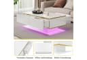 Merax Couchtisch Hochglanz Schwarz/Weiß mit LED & Schubladen Bild 5