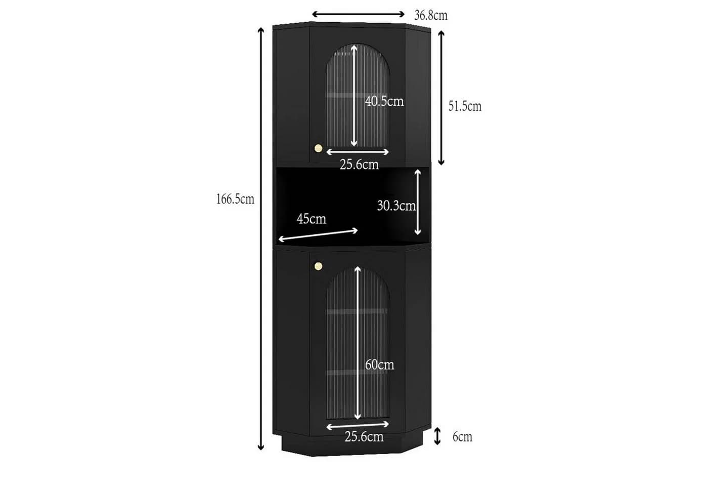 Flieks Badkommode Eckschrank mit LED-Beleuchtung - Bild 4
