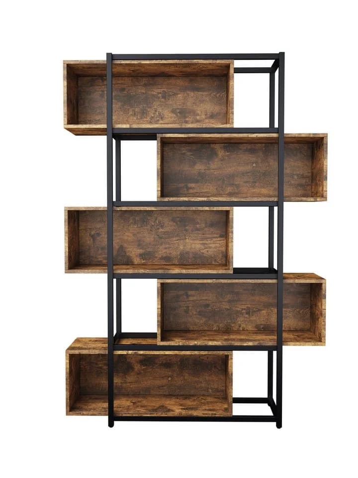 Flieks Bücherregal 1-tlg. Standregal mit 5 Abnehmbaren Ebenen Stahlgestell - Bild 3