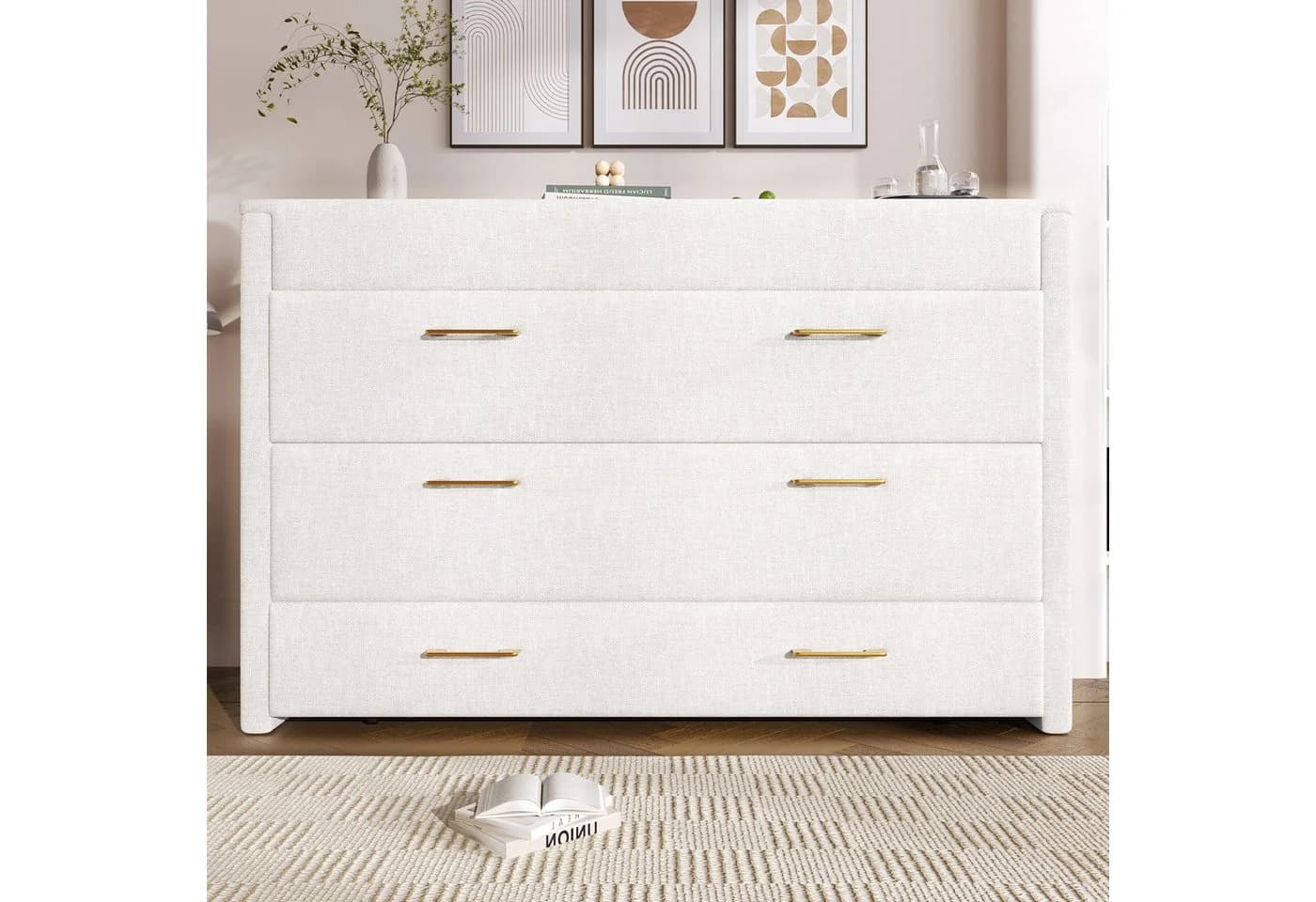 Flieks Schrankbett Umwandelbares Polsterbett Beige mit Schublade - Bild 3