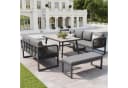 Flieks Gartenlounge-Set 8-Sitzer Grau PE-Rattan Bild 1