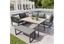 Flieks Gartenlounge-Set 8-Sitzer Grau PE-Rattan Bild 2