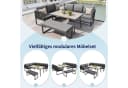 Flieks Gartenlounge-Set 8-Sitzer Grau PE-Rattan Bild 4