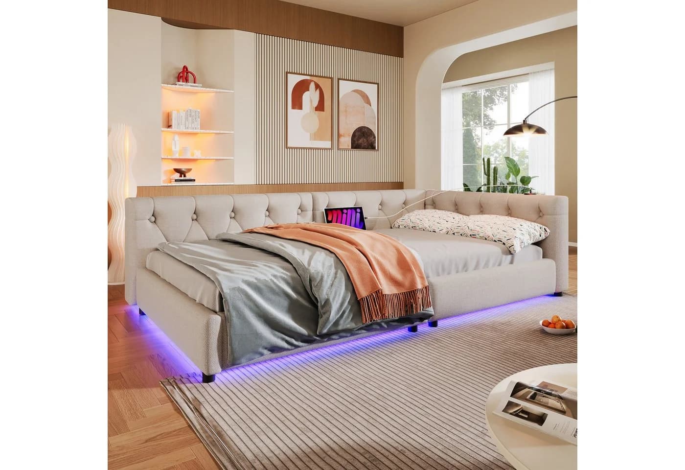 Flieks Daybett 90x200cm mit USB-Aufladen