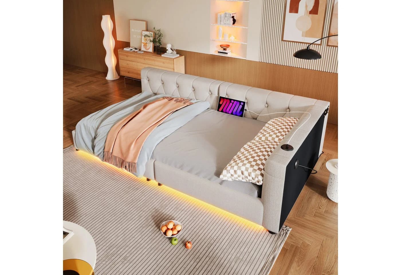 Flieks Daybett 90x200cm mit USB-Aufladen - Bild 3
