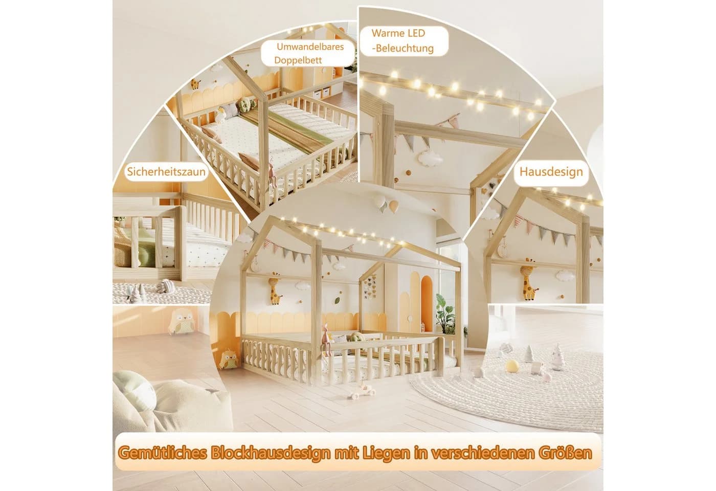Flieks Massivholzbett mit Gitter und Lattenrost - Bild 5