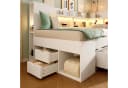 Flieks Daybett Holzbett 90x190cm mit USB, LED, Stauraum und Schublade Bild 3